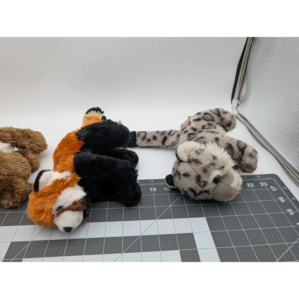 Wild Republic Plush Lot Red Panda Snow Leopard Lynx Cat Stuffed‎ Animal Toy